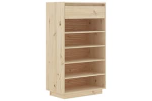 vidaXL 813550 Shoe Cabinet 60x34x105cm Solid Wood Pine