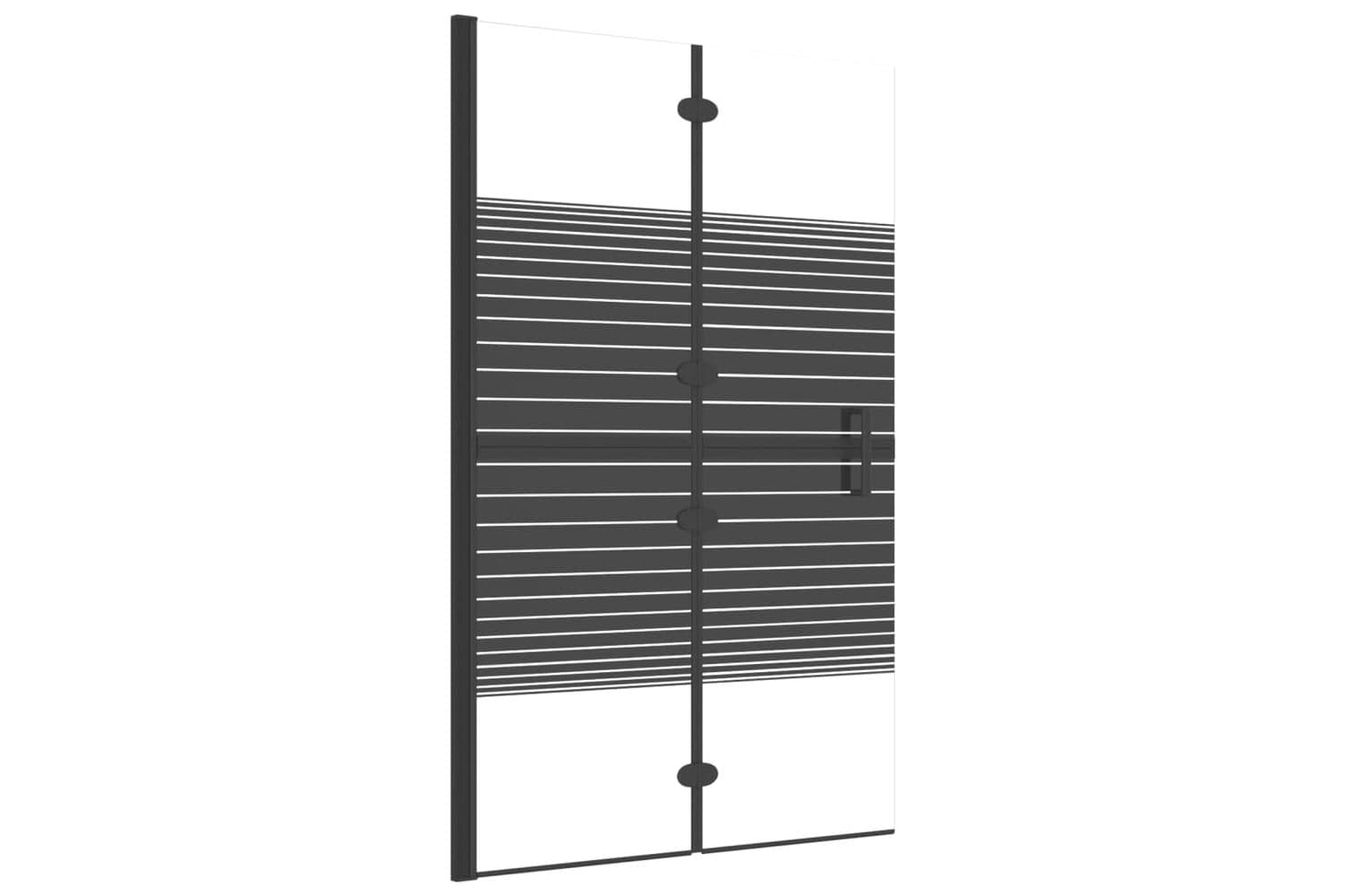 vidaXL 150740 Folding Shower Enclosure Esg 80x140cm Black