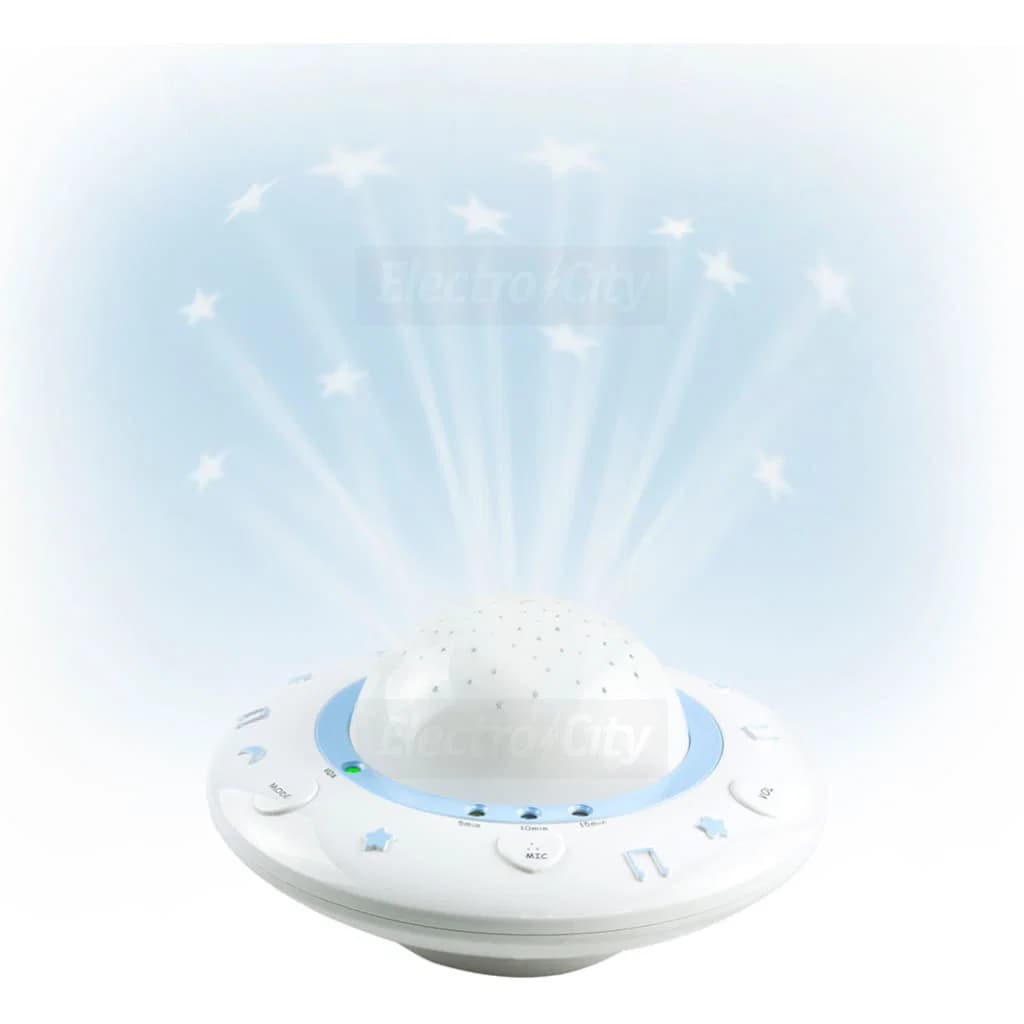 Alecto BC-125 Sound Activated Baby Light Projector | White Blue