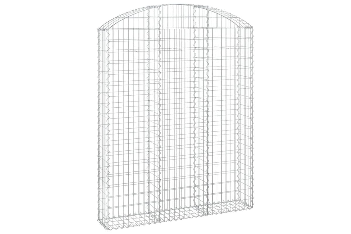 vidaXL 153449 Arched Gabion Basket 150x30x180/200cm Galvanised Iron