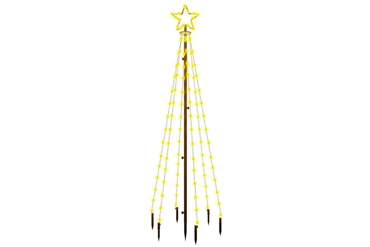 Vidaxl Christmas Tree With Spike Warm White 108 Leds 180 Cm