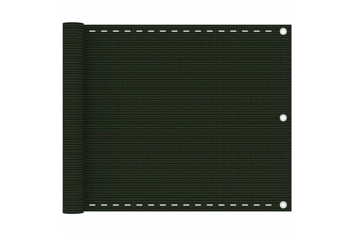 vidaXL 310970 Balcony Screen Dark Green 75x500cm Hdpe