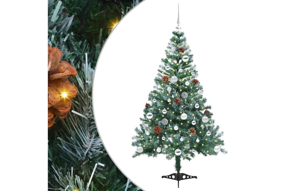Vidaxl Artificial Christmas Tree With Stand Green 150 Cm Pvc And Steel