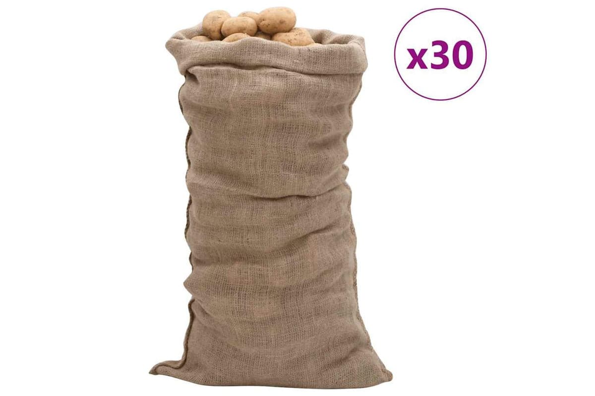 vidaXL 155806 Jute Sacks 30 Pcs 65x135cm 100% Jute 220 Gsm