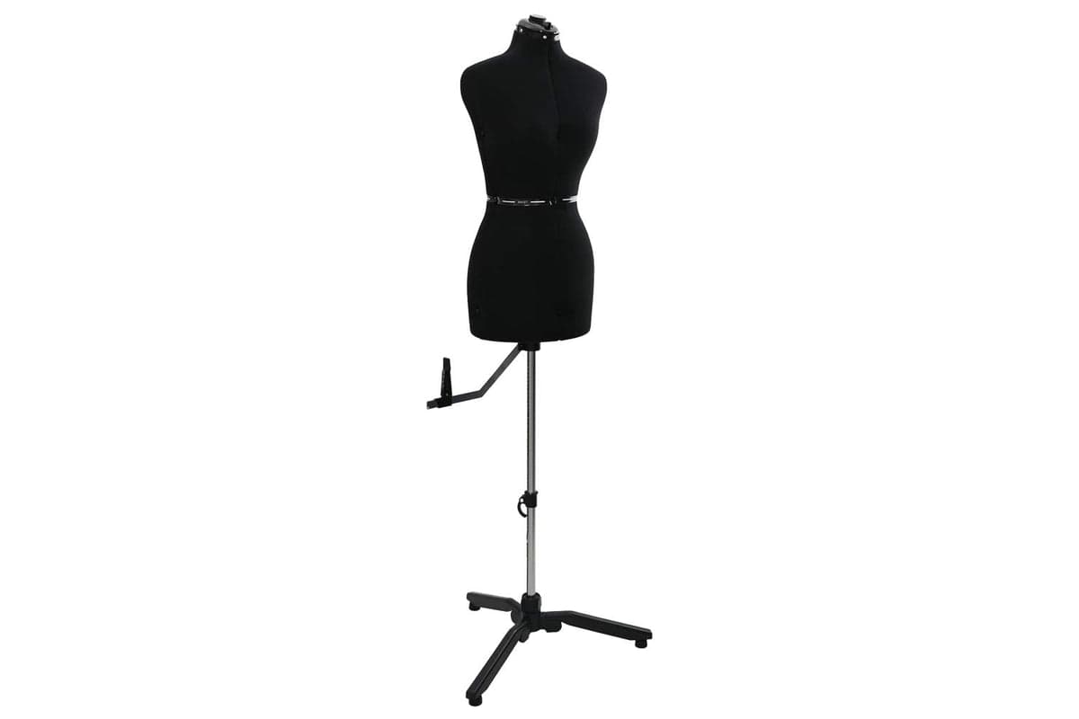 Vidaxl Adjustable Dress Form Female Height Adjustable Black S Velvet
