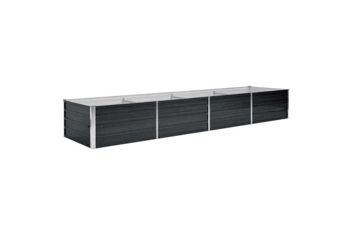vidaXL 45729 Garden Raised Bed Anthracite 320x80x45cm Galvanised Steel