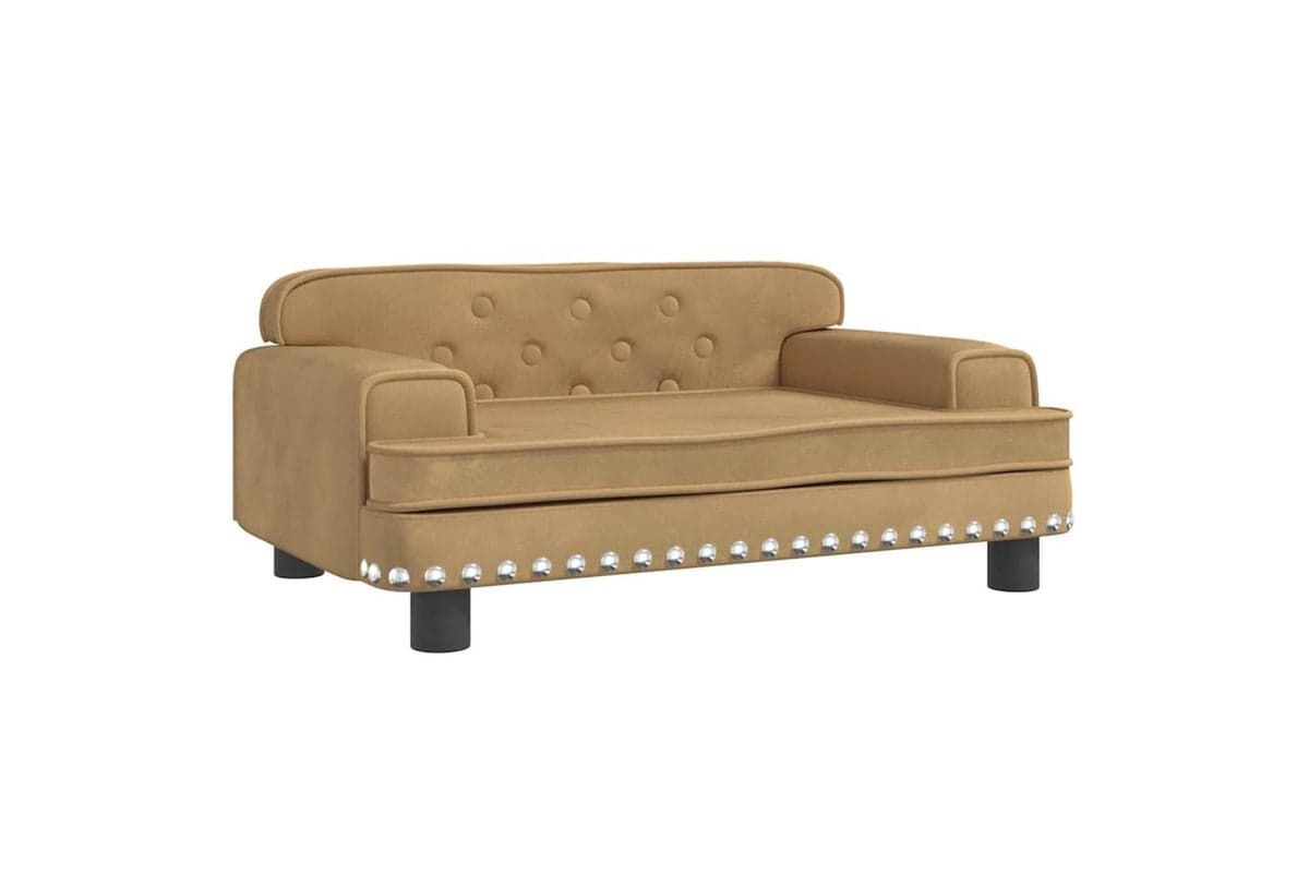 Vidaxl Dog Bed Brown 70x45x30 Cm Velvet