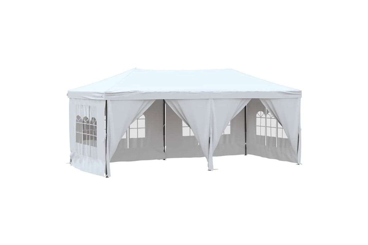 Vidaxl 93545 Folding Party Tent With Sidewalls White 3x6 M
