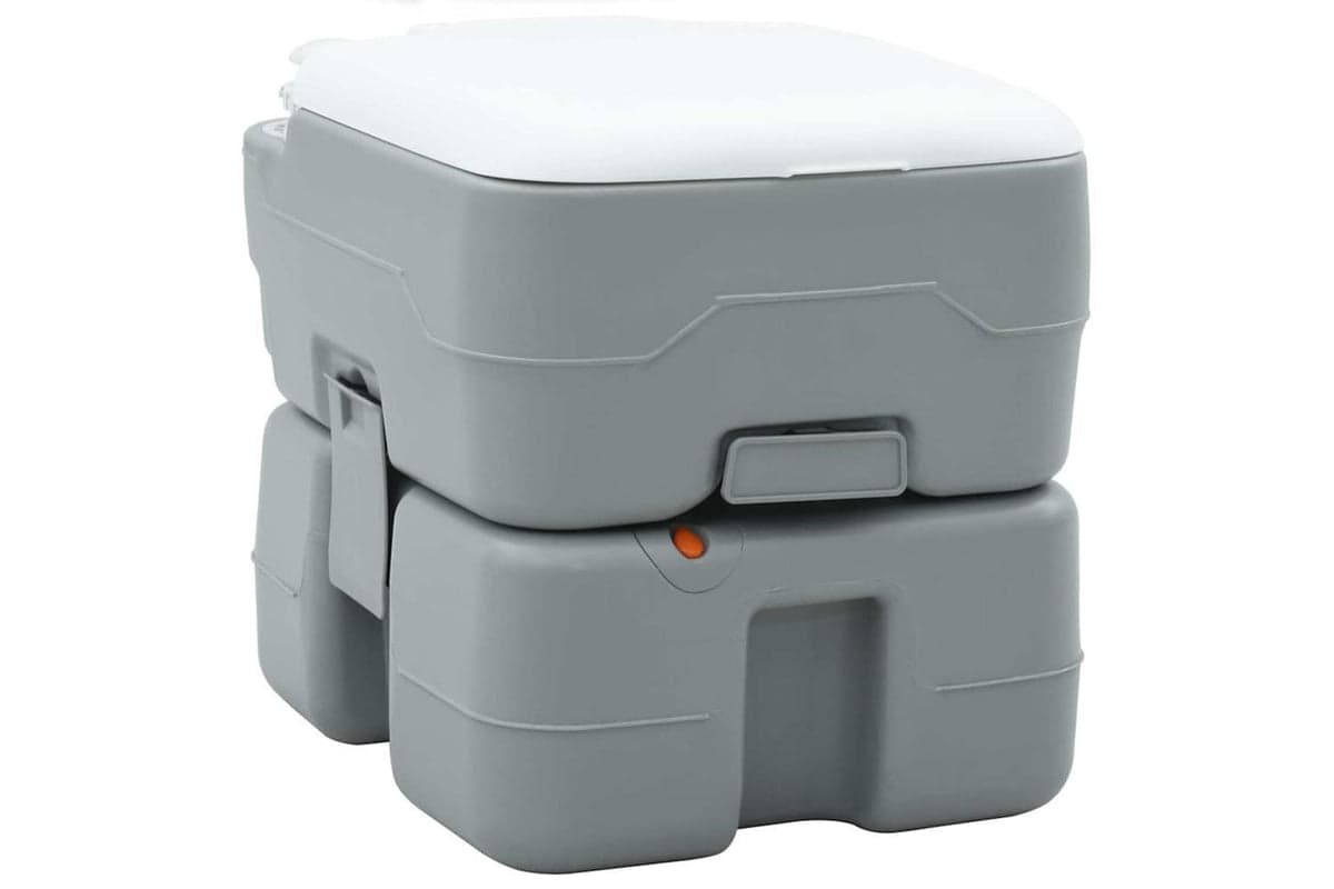 Vidaxl Camping Toilet Manual Grey And White 41.5 X 36.5 X 37.5 Cm