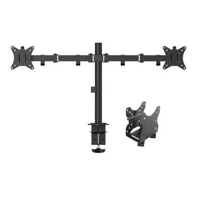 electriQ Dual Monitor Arm + PC Mount