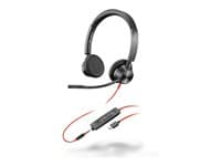 HP - Poly Blackwire 3325-M - Customer Special 1 - Blackwire 3300 series - headset - on-ear - wired - 3.5 mm jack, USB-C - black - Certified for Microsoft Teams