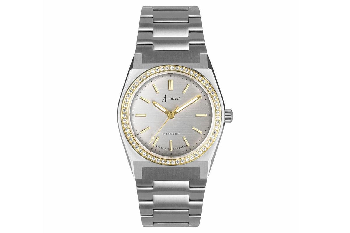 Accurist Origin Ladies Watch | Two Tone Case & Stainless Steel Bracelet With Silver Dial | 34mm