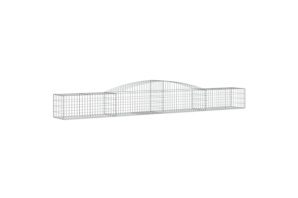 vidaXL 153532 Arched Gabion Basket 400x50x40/60cm Galvanised Iron