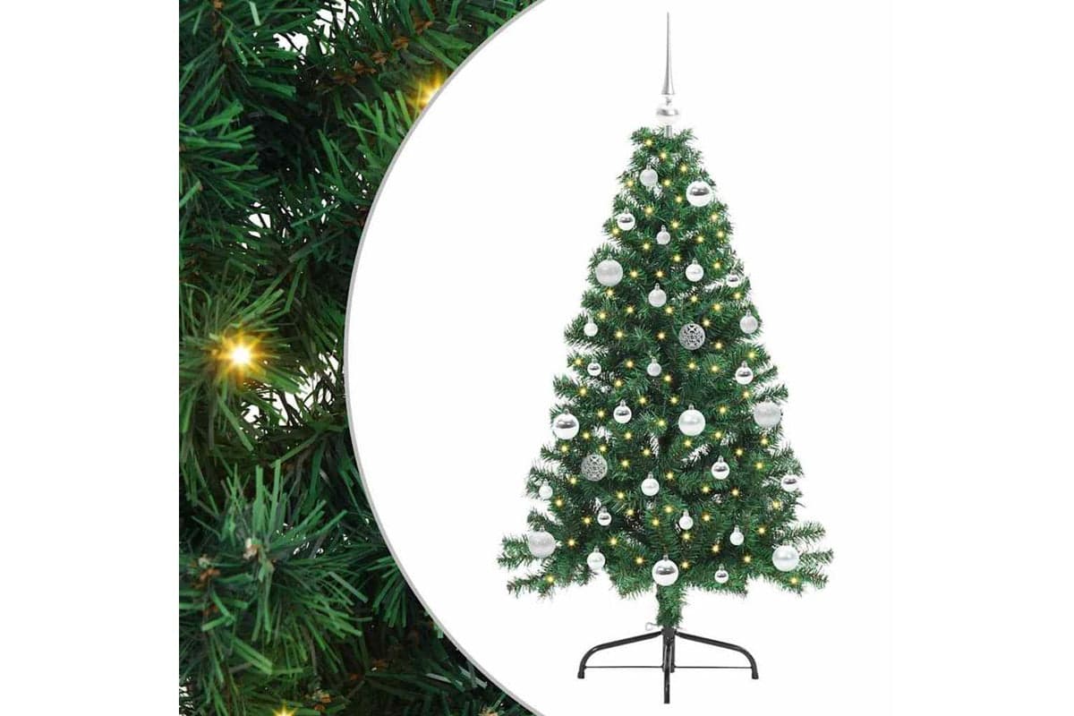 Vidaxl Artificial Pre-lit Christmas Tree Green 150 Cm Pvc