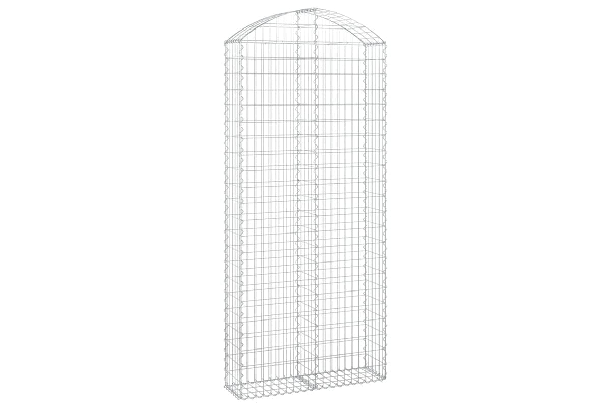 vidaXL 153431 Arched Gabion Basket 100x30x220/240cm Galvanised Iron