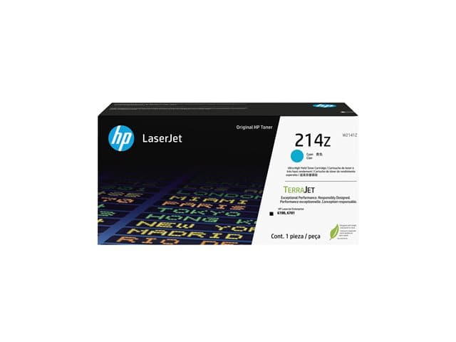 HP - 214Z - Ultra High Yield - cyan - original - LaserJet - toner cartridge (W2141Z)