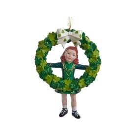 Irish Dancer With Wreath Ornament