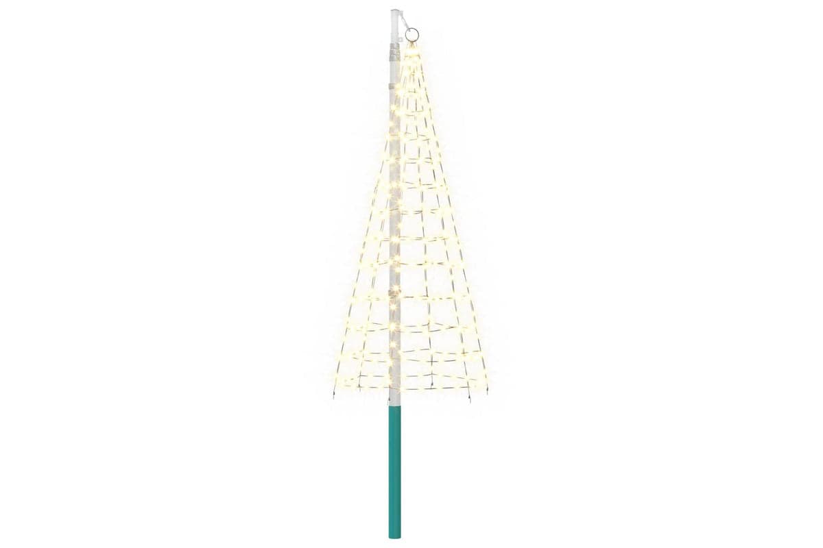 Vidaxl Christmas Tree Light With Spike And Flagpole 180 Cm 200 Leds