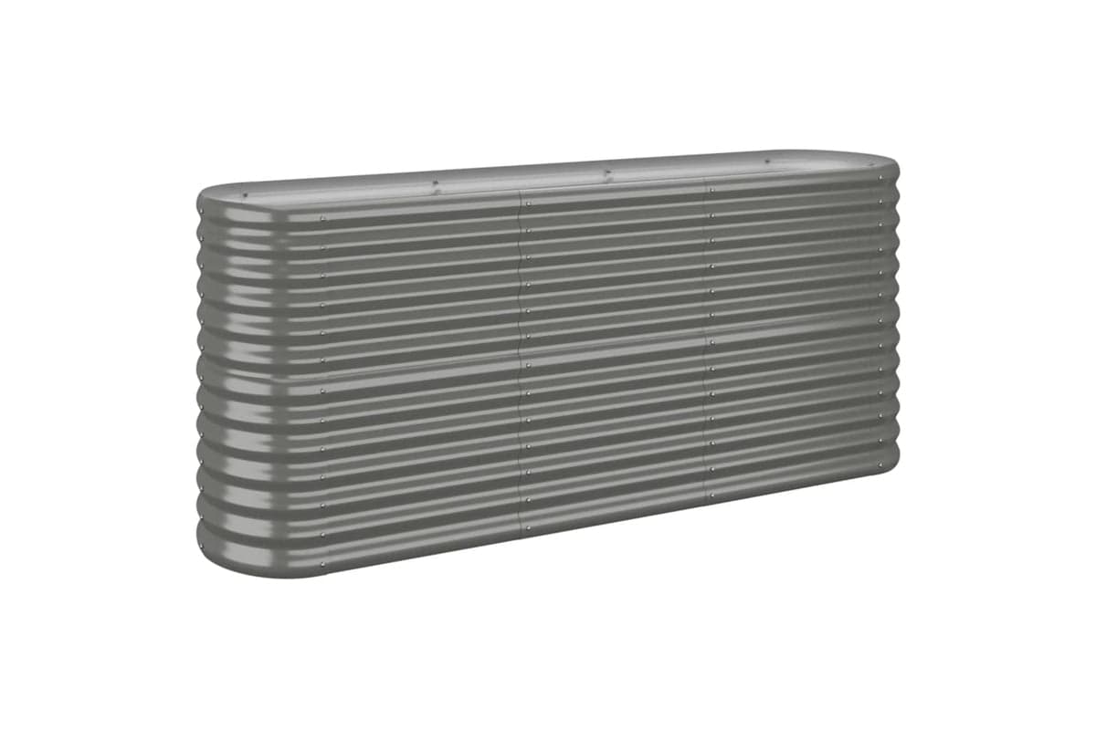 vidaXL 318894 Garden Raised Bed Powder-coated Steel 152x40x68cm Grey