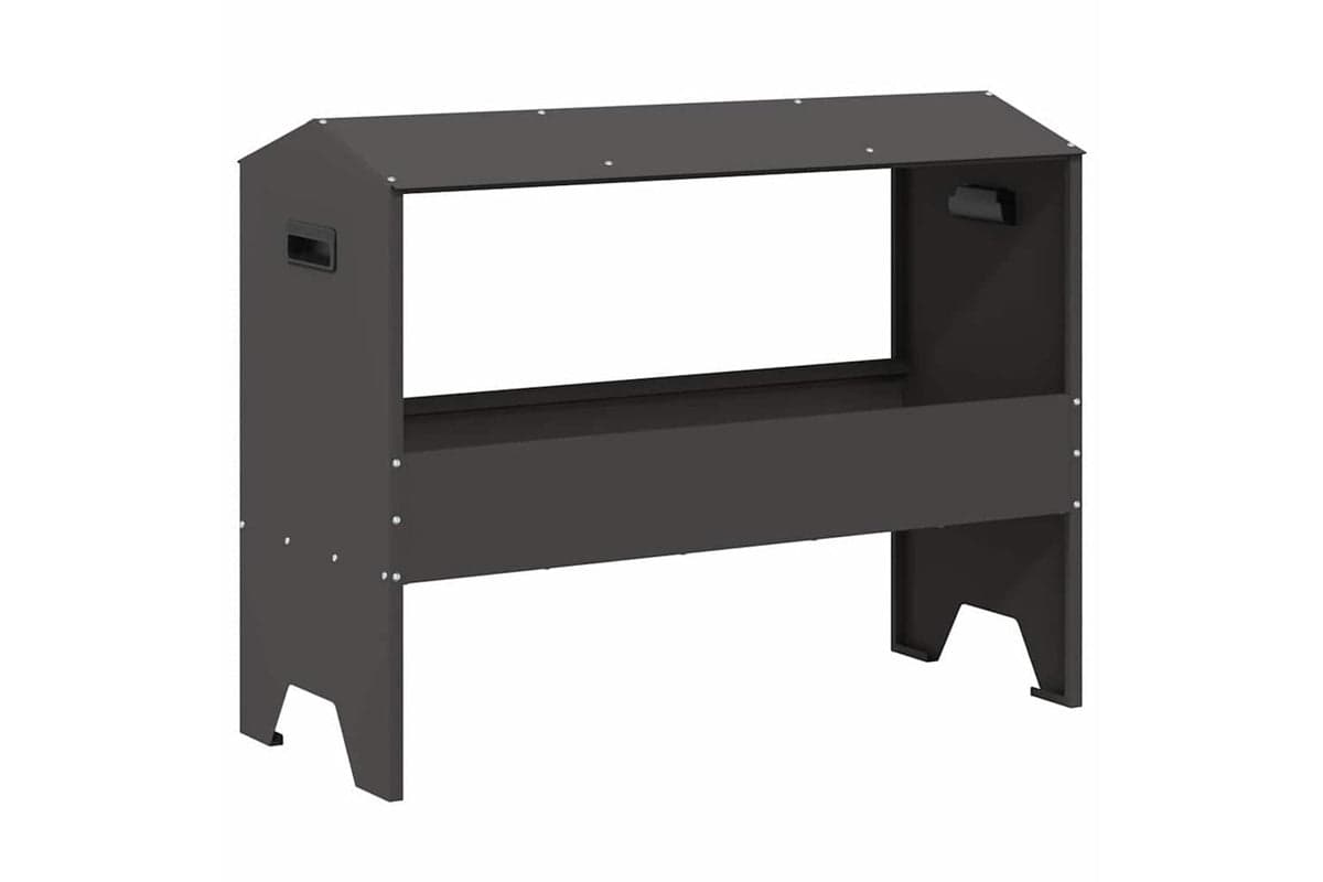 Vidaxl Livestock Feeding Trough Black 79 X 35 X 62 Cm