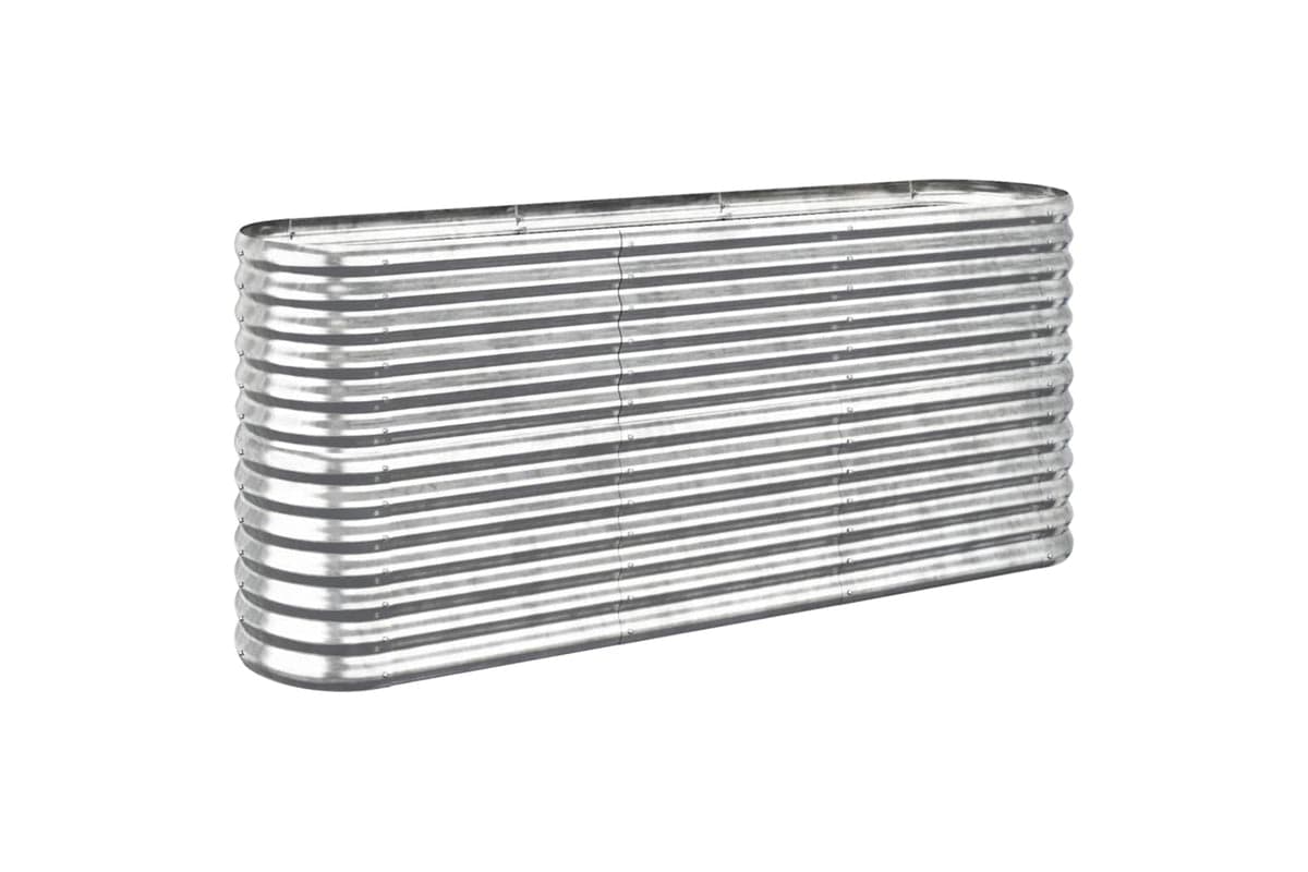 vidaXL 318897 Garden Raised Bed Powder-coated Steel 152x40x68cm Silver