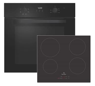 Powerpoint Oven and Hob Cookpack Black | P25CKMDINBL