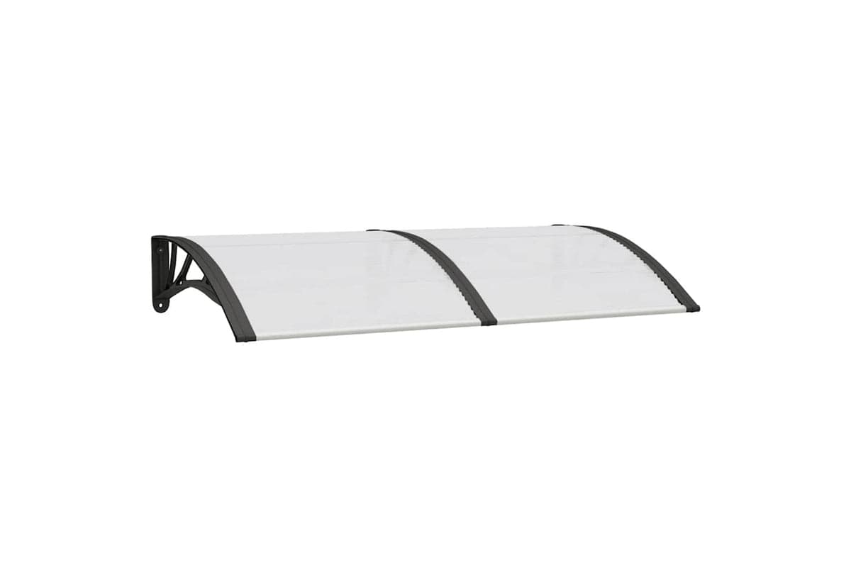 vidaXL Door Canopy Black And Transparent 150x80cm Polycarbonate