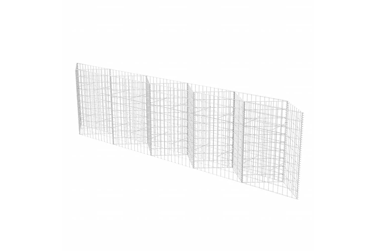 vidaXL 142537 Gabion Basket Galvanised Steel 300x30x100cm