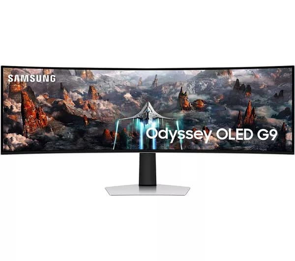 SAMSUNG Odyssey G9 LS49CG934SUXXU Dual Quad HD 49" Curved OLED Gaming Monitor - Silver