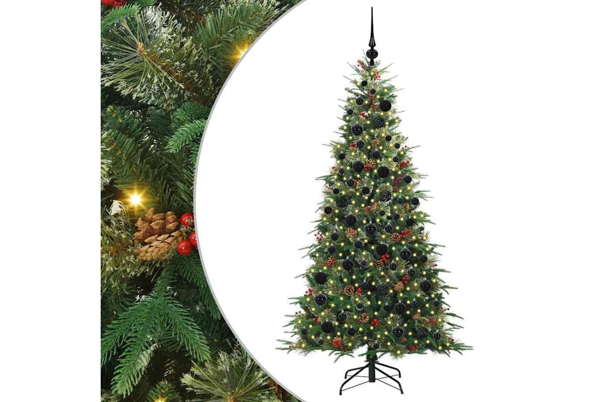 Vidaxl Artificial Hinged Christmas Tree Green 180 Cm Pe And Pvc
