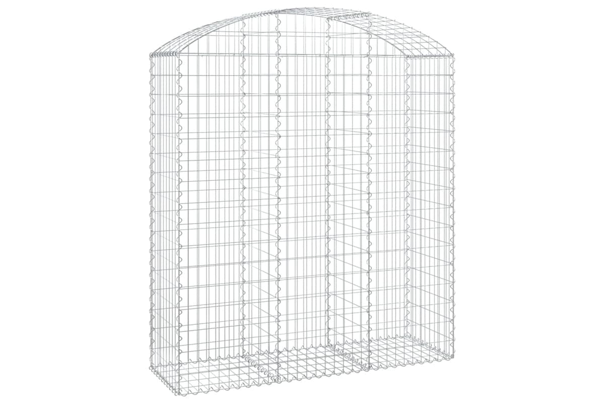vidaXL 153458 Arched Gabion Basket 150x50x160/180cm Galvanised Iron