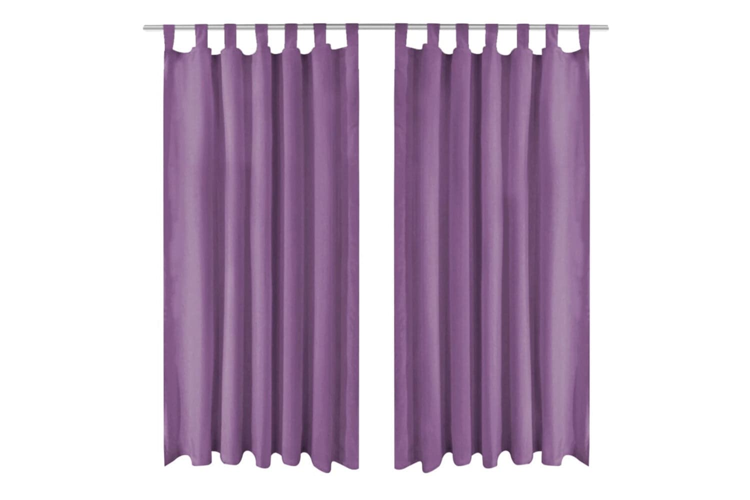 vidaXL 132225 Micro-satin Curtains 2 Pcs With Loops 140x175cm Lilac