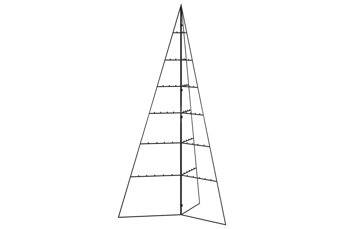 Vidaxl Metal Christmas Tree For Decoration Black 140 Cm