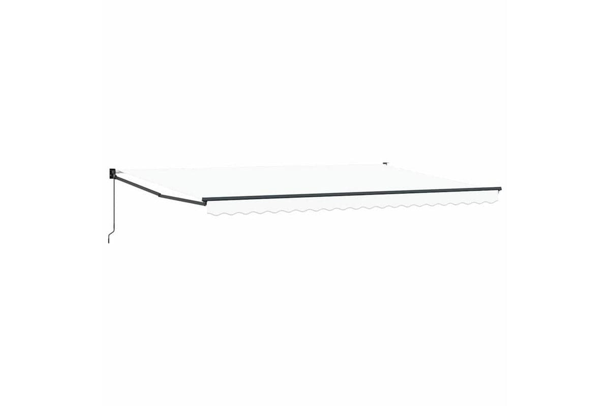 Vidaxl Retractable Awning White 500 X 300 Cm Fabric And Metal