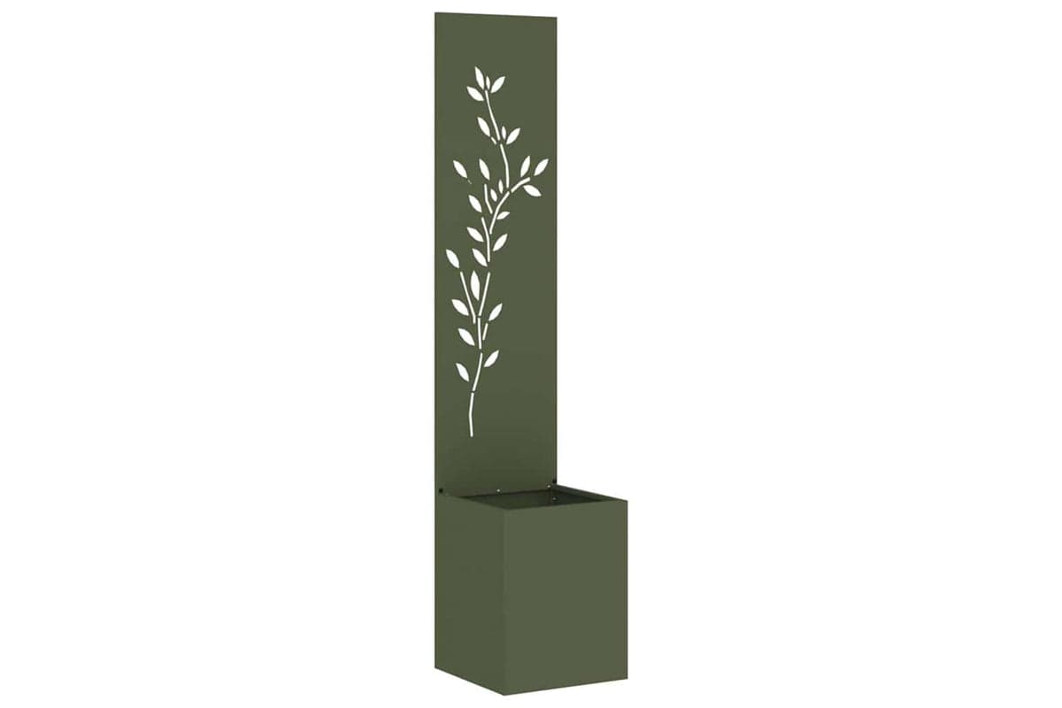 Garden Privacy Screen Olive Green 32 X 140 Cm Cold-rolled Steel