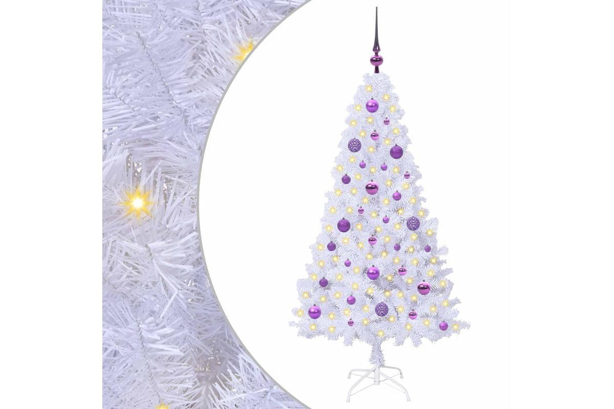Vidaxl Artificial Christmas Tree White 150 Cm Pvc And Steel