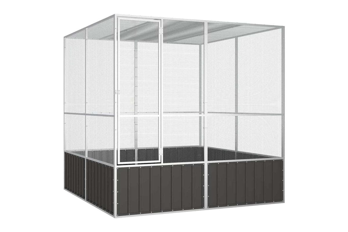 Vidaxl Bird Cage Anthracite 213.5x217.5x211.5 Cm Galvanised Steel