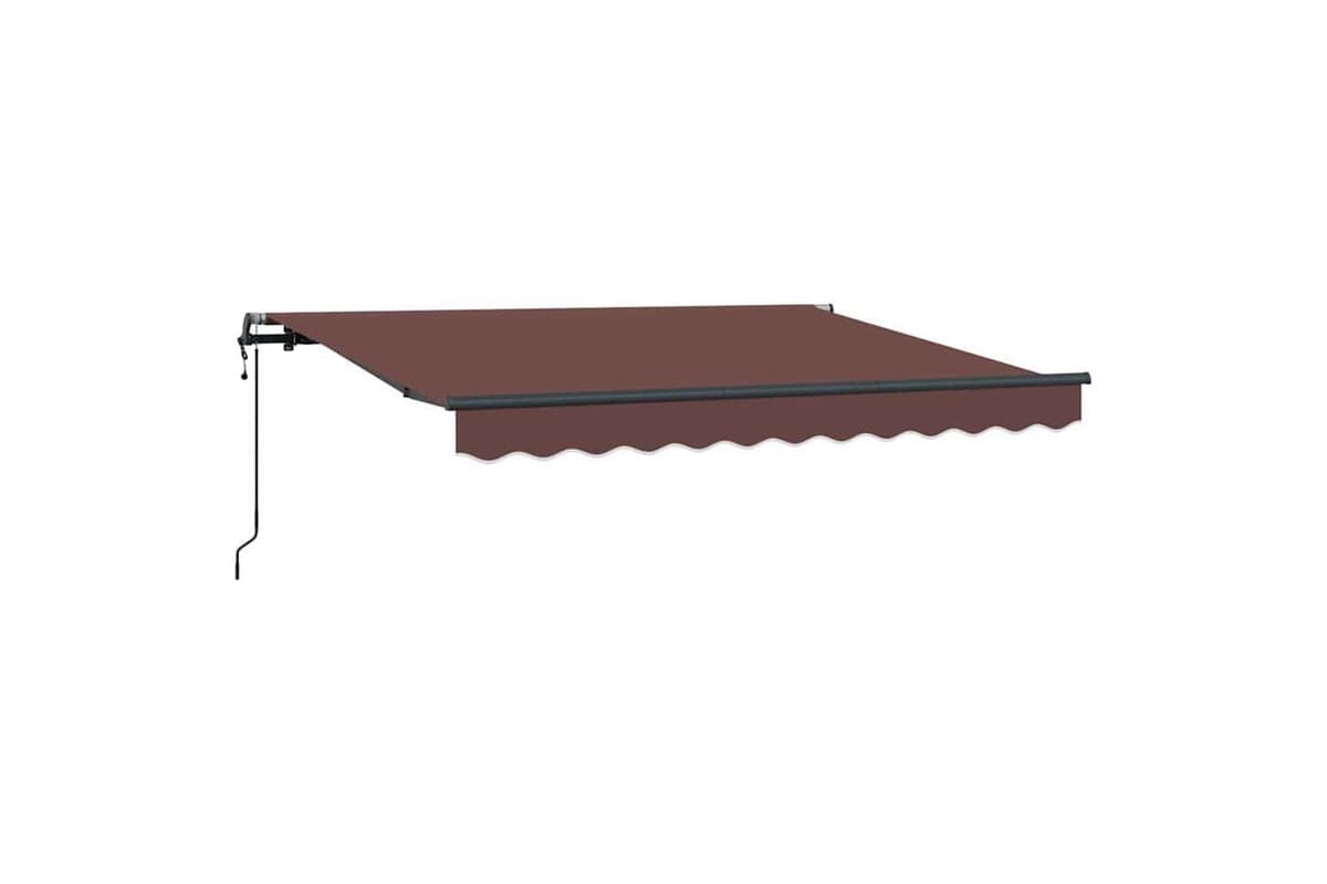 Vidaxl Retractable Awning Brown 250 X 200 Cm Polyester And Aluminium