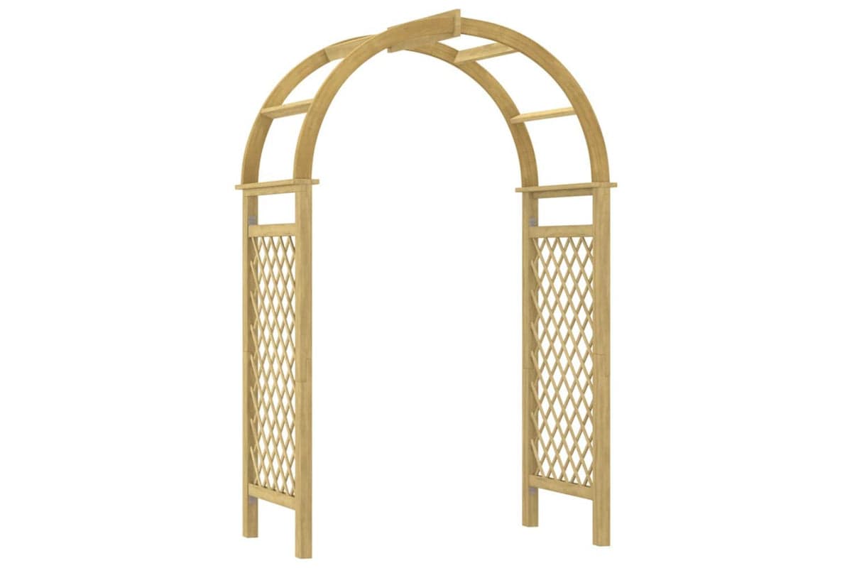 vidaXL 318420 Arch With Trellis 141x97x243cm Impregnated Solid Wood Pine