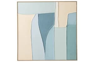 Ella Pinewood Framed Print Wall Art | White/Blue | 102 x 102 cm