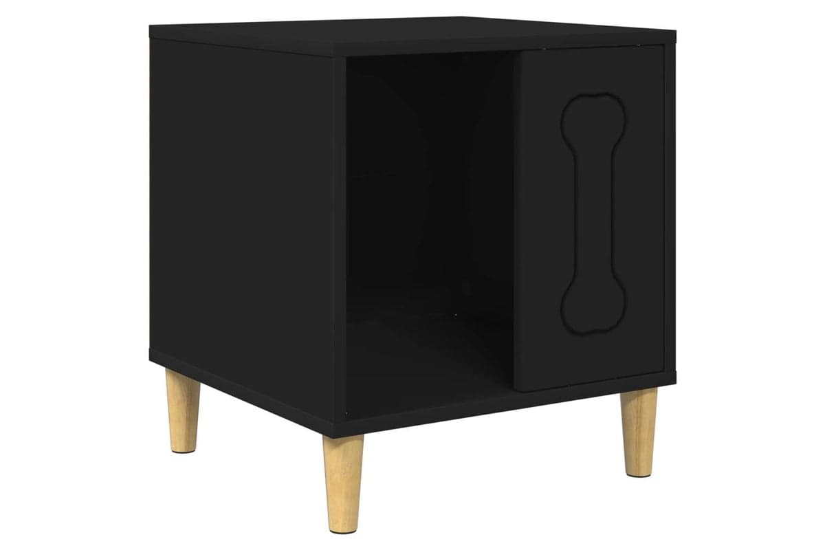 Vidaxl Dog House Black 44 X 42 X 49 Cm Engineered Wood