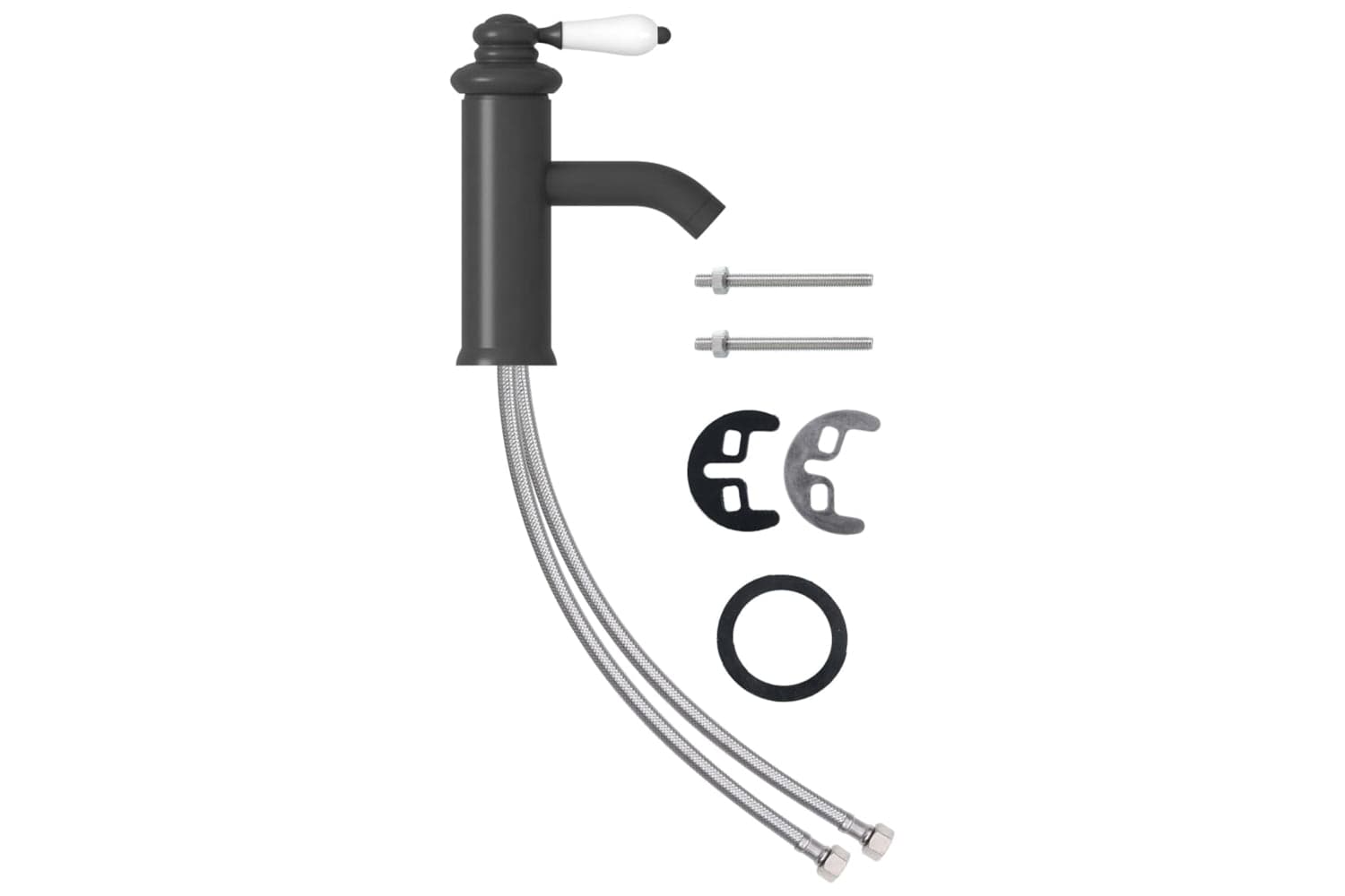 vidaXL 149073 Bathroom Basin Faucet Grey 130x180mm