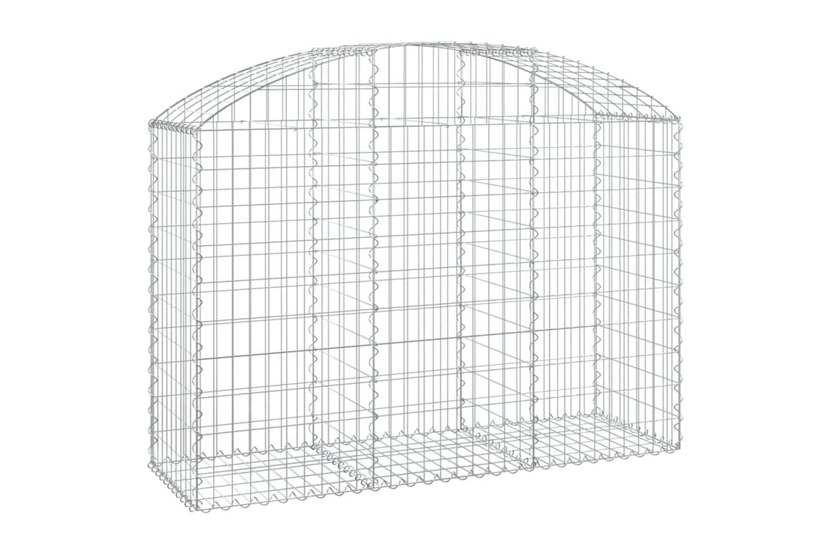 vidaXL 153455 Arched Gabion Basket 150x50x100/120cm Galvanised Iron