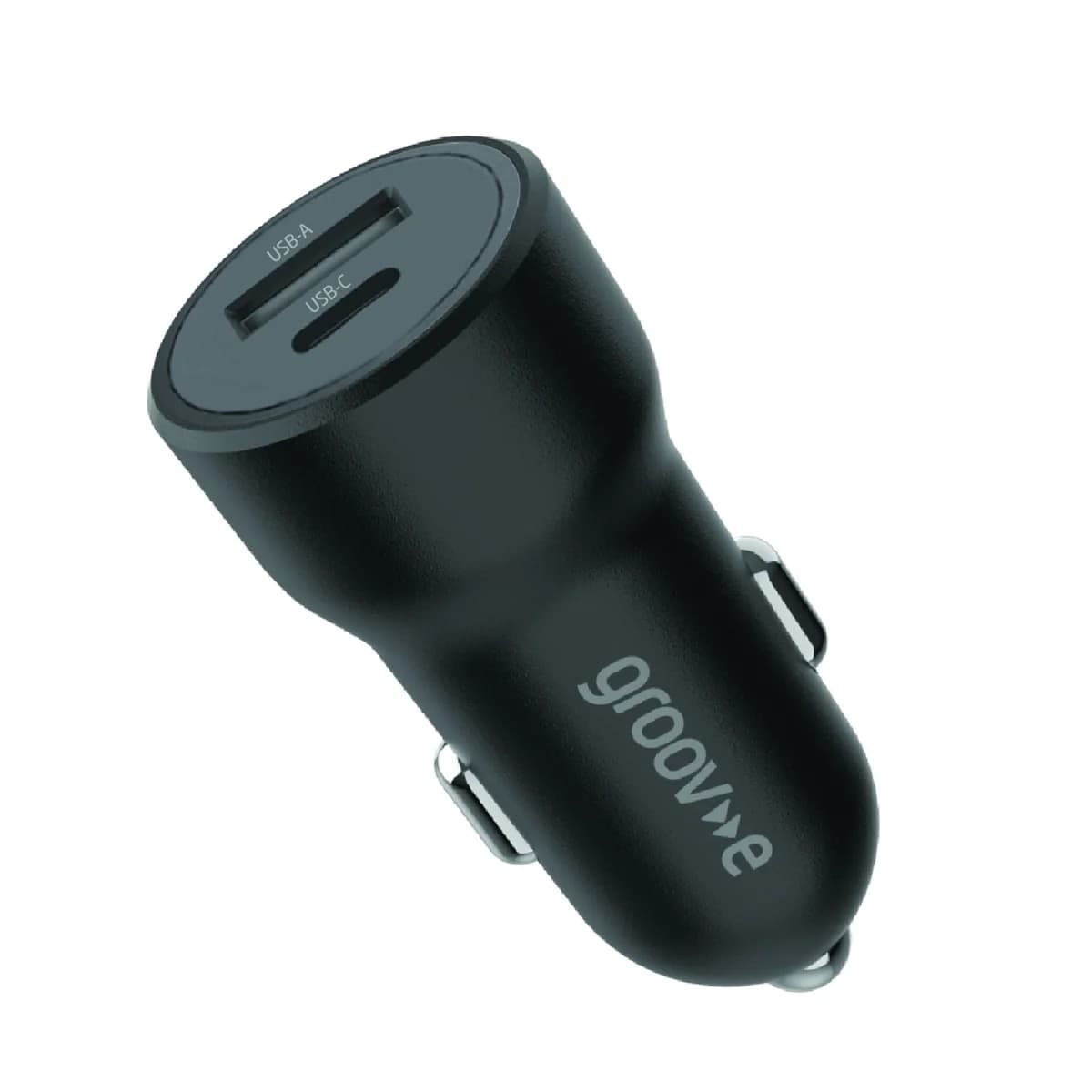 Groov-e USB-C and USB-A Car Charger 20W Black | GVMA124BK
