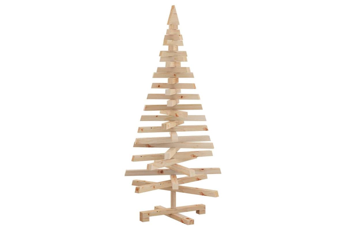 Vidaxl Christmas Trees With Stand Natural 120 Cm Solid Pine Wood