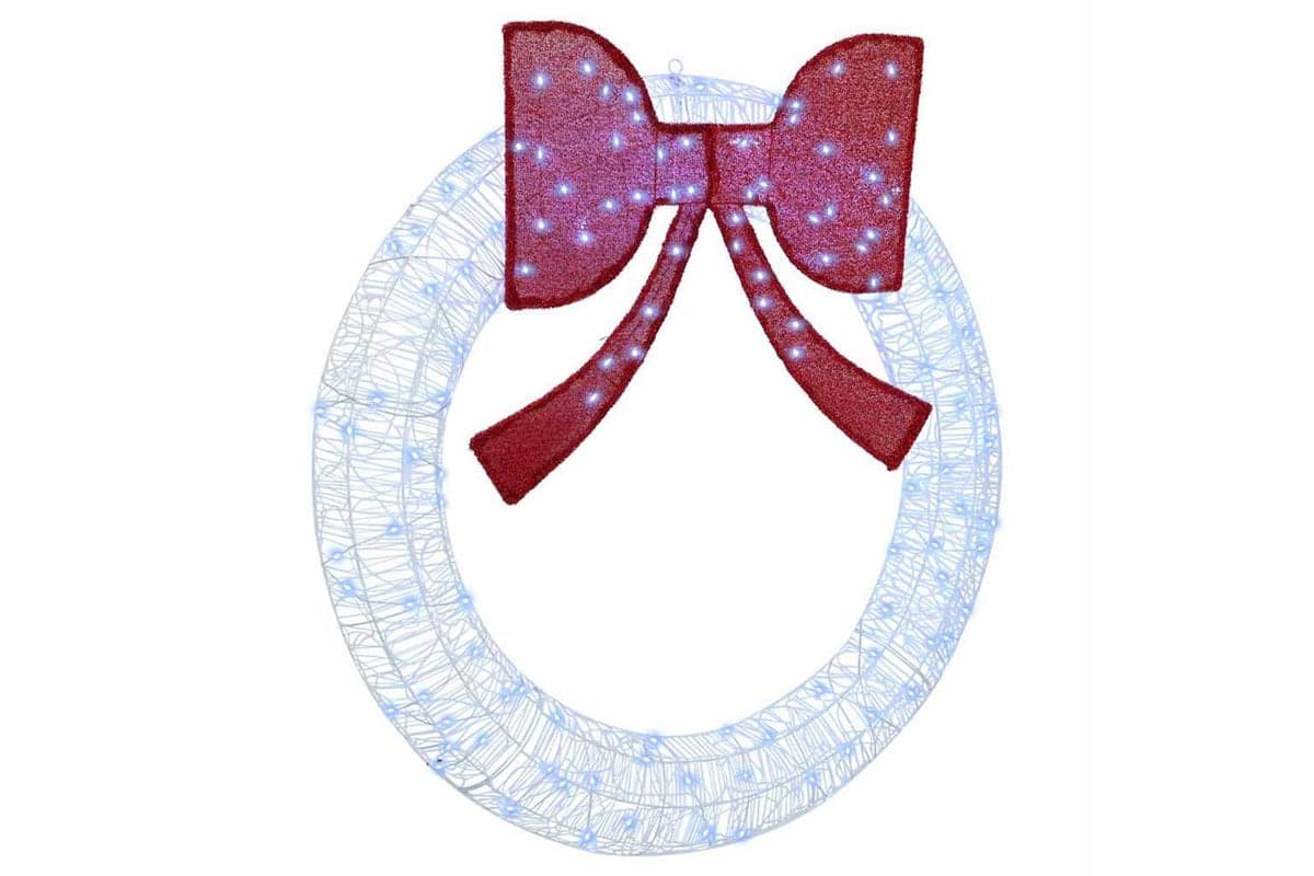 Wreath With 150 Leds Cold White 120 Cm Acrylic