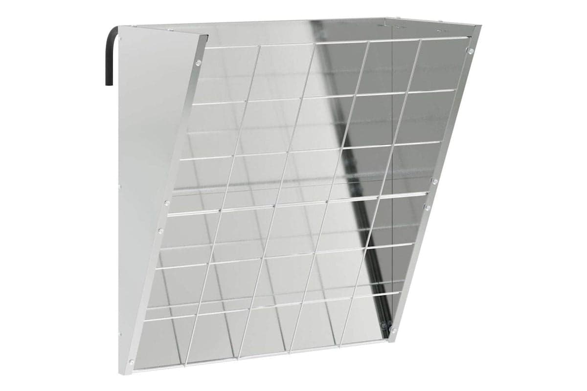 Vidaxl Hanging Hay Feeder Silver 61 X 33 X 66 Cm Galvanised Steel