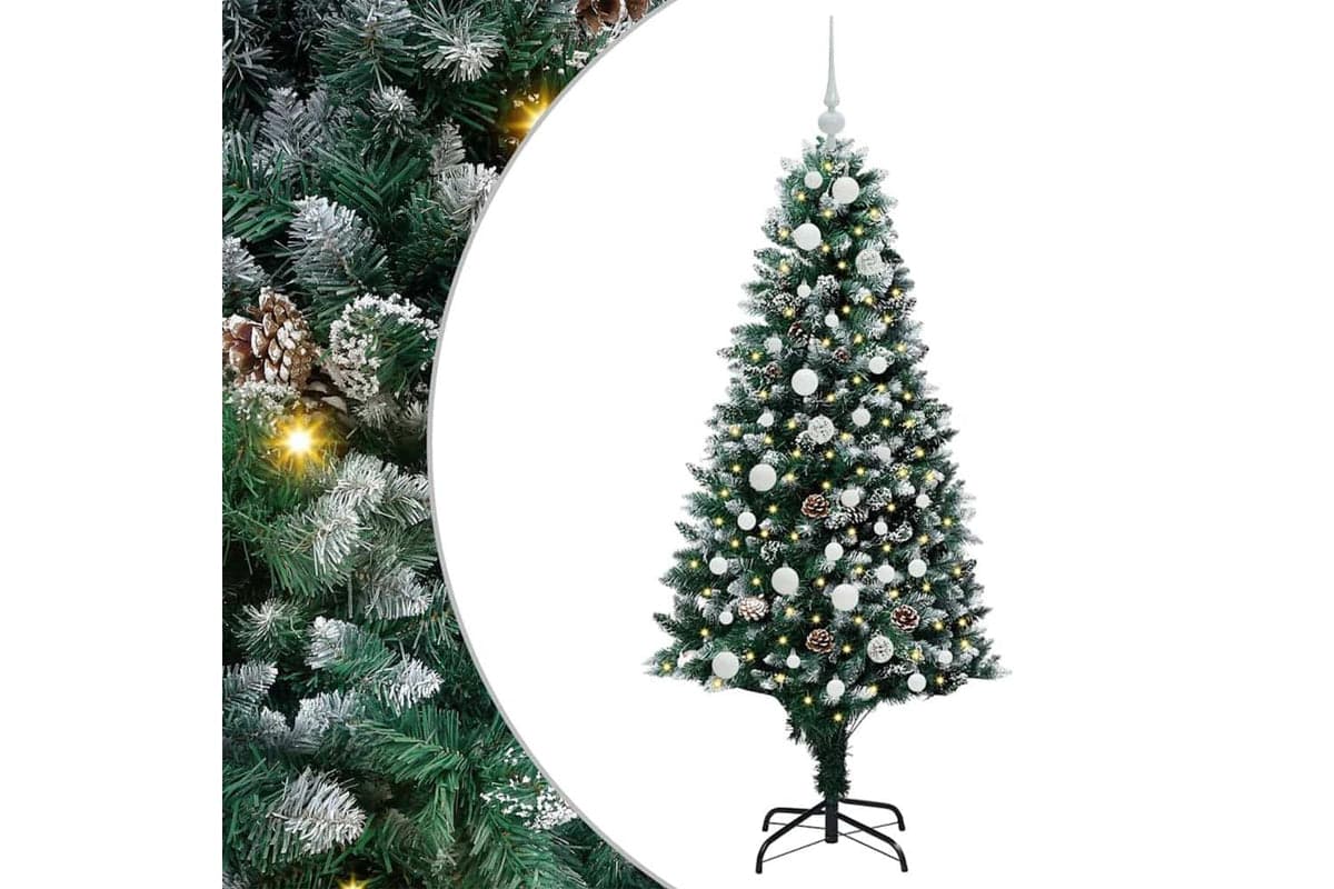 Vidaxl Artificial Christmas Tree With 150 Leds With Stand Green 150 Cm