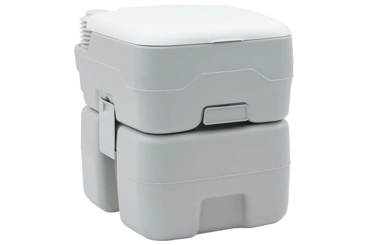 Vidaxl Camping Toilet Grey And White 41.5 X 36.5 X 42 Cm Polyethylene