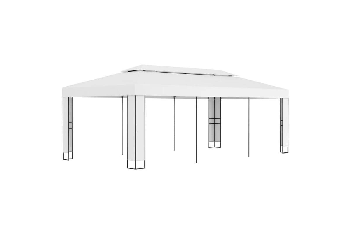 Vidaxl 47951 Gazebo With Double Roof 3x6 M White